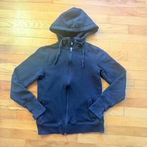 ALO YOGA Rhinestone Hoodie Full Zip Hamsa Hand Black size Small